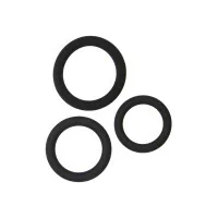 3 cockrings de silicona negra de Litolu