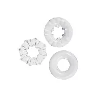 3 anneaux pénis transparents texturés