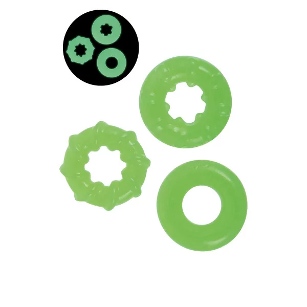 3 Phosphorescent Cock Rings - Litolu (€8.90) | Poppers Express