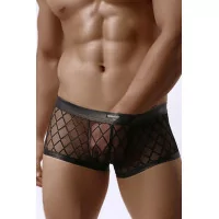 Boxer Negro Semi Transparente