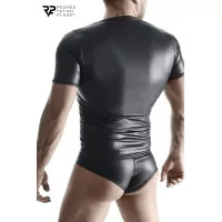 Maglietta Wetlook Nera con Collo a V - Regnes (34,90&nbsp;€) | Poppers Express