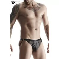 Jockstrap Nero Lucido e Rete