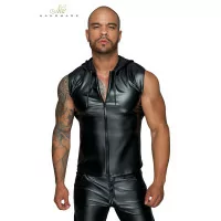 Gilet con Cappuccio Senza Maniche in Powerwetlook Elasticizzato - (69,90&nbsp;€) | Poppers Express