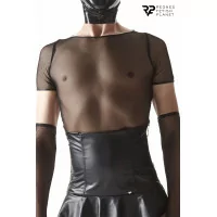 Zwart Net T-shirt
