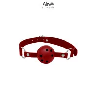 Red Perforated Ball Gag - Discretion