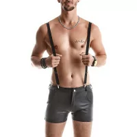 Elegant and Versatile Black Suspenders