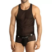 Schwarzes Semi-Transparentes Tanktop Eros
