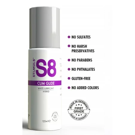 S8 Hybrid Sperma-Effect Glijmiddel 125ml - Stimul 8 (€&nbsp;21,95) | Poppers Express