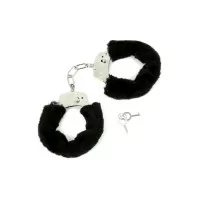 Black Fur Handcuffs