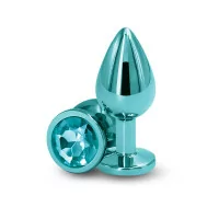 Grüner Schmuckplug aus Verchromtem Aluminium - Größe M