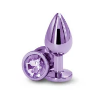 Lila Schmuckplug aus Verchromtem Aluminium - Größe M