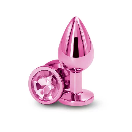 Rear Assets Pink Chrome Jewel Plug M - NS Novelties (€17.90) | Poppers Express
