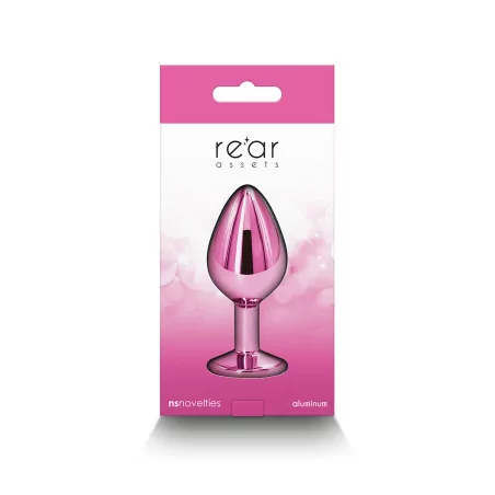 Roze sierplug in verchroomd aluminium - Maat M - NS Novelties (€&nbsp;17,90) | Poppers Express
