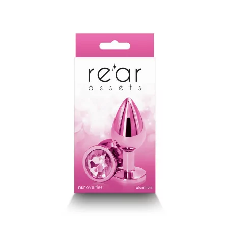 Rear Assets Pink Chrome Jewel Plug M - NS Novelties (€17.90) | Poppers Express