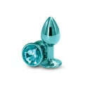 Plug Bijou Vert en Aluminium Chromé - Taille S
