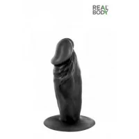 Zwarte realistische penisplug 11 cm - Real Tim