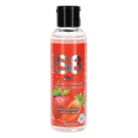 Verwarmende Aardbei Massageolie & Glijmiddel - S8 125ml - Stimul 8 - Smeermiddelen - hoofdafbeelding