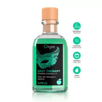 Massage-Kit mit Küssbarem Apfelgeschmack 100ml - Sexy Therapy