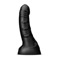 Gigantische Gebogen & Getextureerde Dildo Black Hawk – 30,5 x 6,9 cm (1,25 kg)