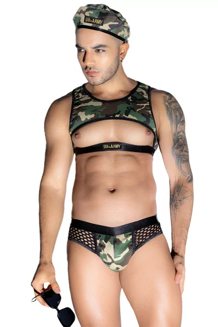 Sexy Military Costume – 4 Pieces