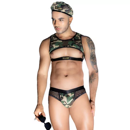 Seksueel Militair Kostuum – 4-delig - J Lingerie - Lingerie - hoofdafbeelding