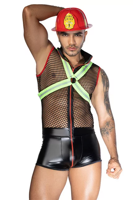 3-Piece Sexy Firefighter Costume