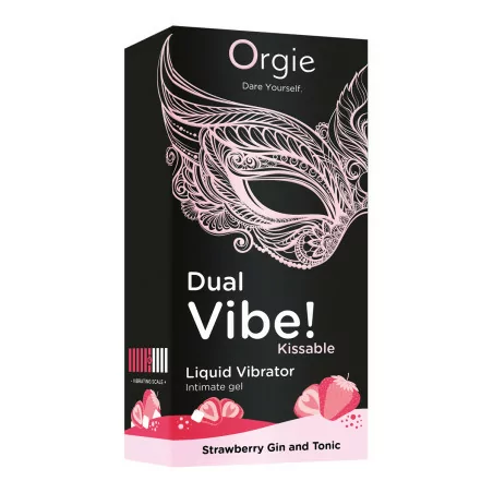 Vibrerend & Tintelend Intiem Gel – Dual Vibe Strawberry Gin Tonic Liquid Vibrator - Orgie - Libido & prestatie - detail 2