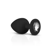 Dilatatieset – 3-delige Zwarte Butt Plug Set met Kristal - EasyToys - Anaal spel - detail 2