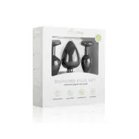 Dilatatieset – 3-delige Zwarte Butt Plug Set met Kristal - EasyToys - Anaal spel - detail 5