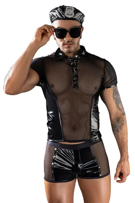 Sexy Polizei-Kostüm – 4-teiliges Set