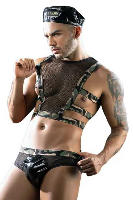 Sexy US-Army Outfit – 3-teiliges Set