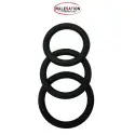 Set of 3 Silicone Cock Rings - 40mm to 50mm