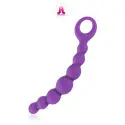 Bubble Analperlen mit 7 progressiven Perlen aus violettem Silikon