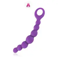 Sfere Anali Bubble con 7 Perle Progressive in Silicone Viola