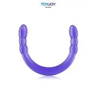 Double Dildo 45 cm - Flexible and Ribbed, Two Ends