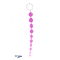 Chapelet Anal 30 cm - 10 Boules Progressives, Anneau de Retrait