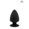 Black Double Density Anal Plug Model 1 Size XS 8 cm