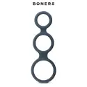 Triple Ring Siliconen 3 Ringen Antracietgrijs