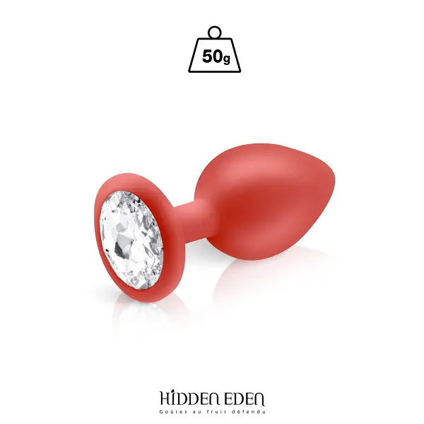 Plug bijou silicone rouge M - Hidden Eden - Hidden Eden - Import busyx - visuel principal