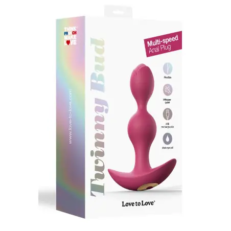 Plug anal vibrant Twinny Bud prune - Love to Love - Import busyx - détail 5