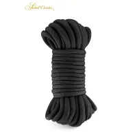 Corde de Bondage 10 m - 100% Coton Noir Ø 10 mm