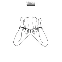 Barre de contrainte souple 51 cm avec quatre menottes — Bondage Bar