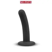 Gode Ventouse Noir Logan Fin et Courbé Silicone 13,5 cm