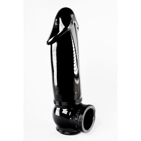 Gaine de pénis semi-réaliste noire 19x4,5 cm - Zizi - Zizi - Import busyx - visuel principal