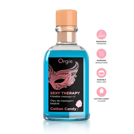 Huile de massage embrassable Sexy Therapy barbe à papa - Orgie - Import busyx - visuel principal