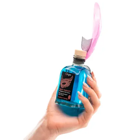 Huile de massage embrassable Sexy Therapy barbe à papa - Orgie - Import busyx - photo 3