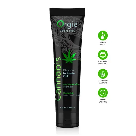 Lubrifiant eau Lube Tube Cannabis 100ml - Orgie - Import busyx - visuel principal
