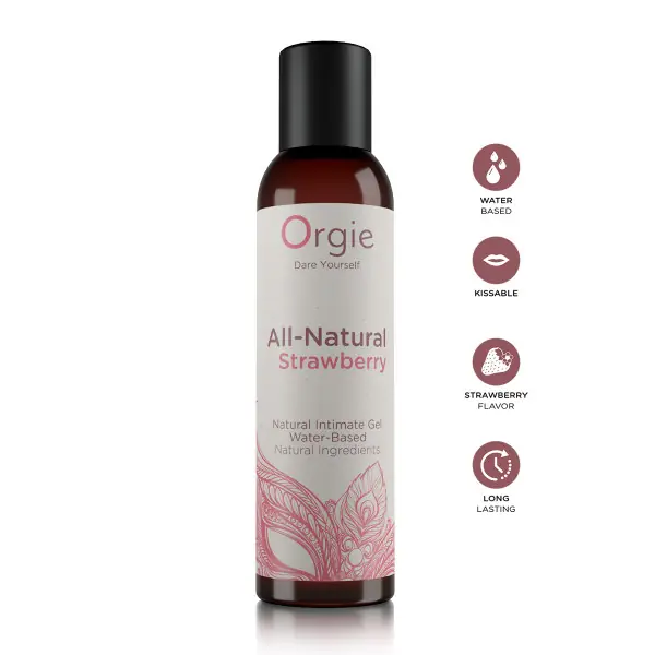 Gel intime naturel All Natural fraise 150ml - Orgie - Import busyx - visuel principal