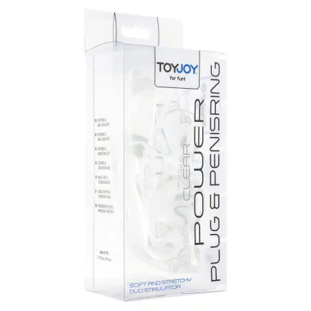Stimulateur de prostate et cockring transparent - Toy Joy - Import busyx - détail 2
