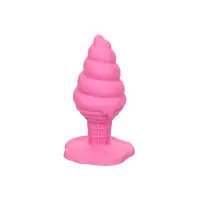 Plug Anal Ice Cream Yum Bum Rose Texturé Silicone